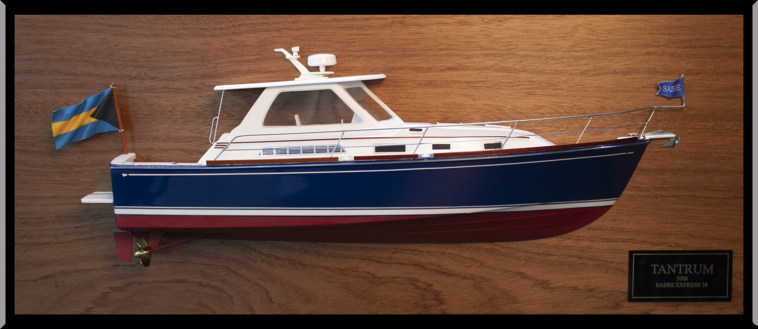 Sabre Express 38 power boat custom half model